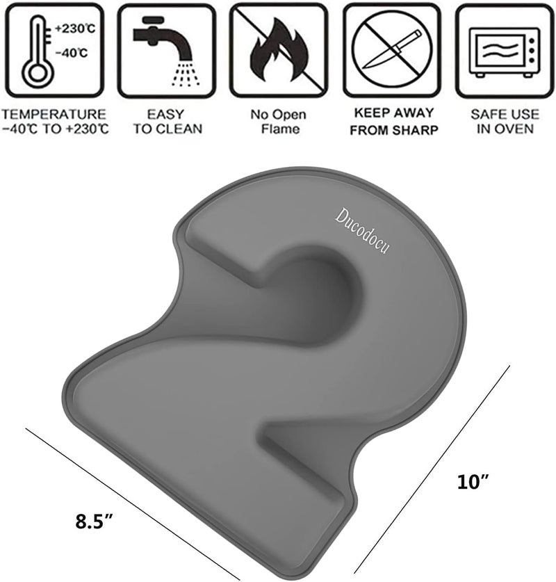 Ducodocu Silicone Number Cake Pan - Large 3D Number Cake Mold Baking Forms for 2/20th Birthday, Wedding Anniversary - 10 inch - Image 4