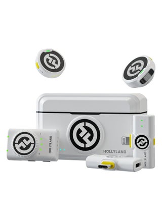 HollyView Hollyland LARK M2 Wireless Microphone for iPhone, Android and Camera, 48KHz 24Bit Hi-Fi Audio, 1000ft LOS Range, Noise Cancellation, 40H Duration for Vlogging, White Version White - pzsku/ZD709EA58CB46A810293EZ/45/_/1737812930/fd43d5cb-ecd7-403c-b11b-234d75e800b2