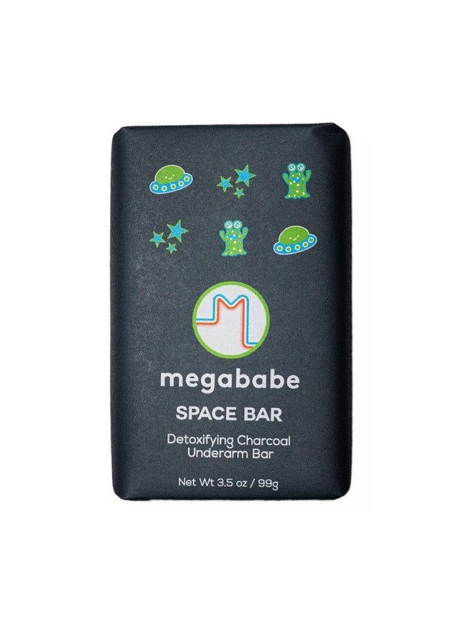Megababe - Underarm Bar Soap Space Bar | With Detoxifying Charcoal For Odor Control | 3.5 Oz - Image 1