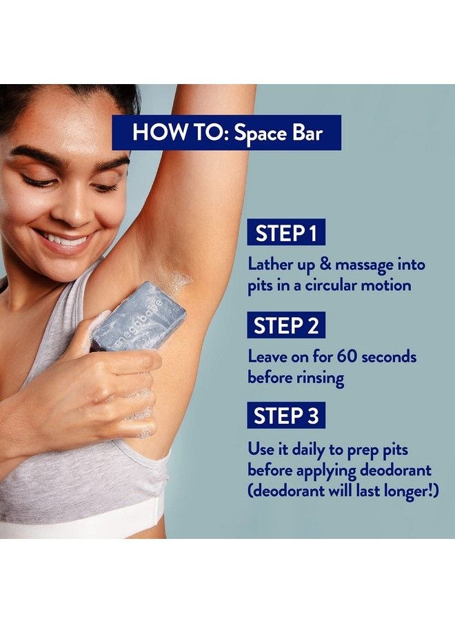 Megababe - Underarm Bar Soap Space Bar | With Detoxifying Charcoal For Odor Control | 3.5 Oz - Image 1