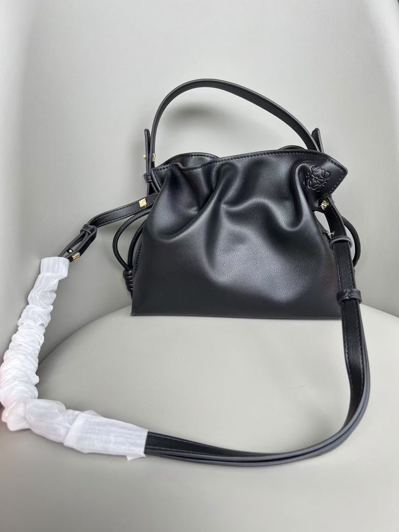 Luo Jiafu Bag Cowhide Women'S Bag Drawstring Bucket Bag Commuter Fashion Handbag Shoulder Crossbody Bag - Image 1