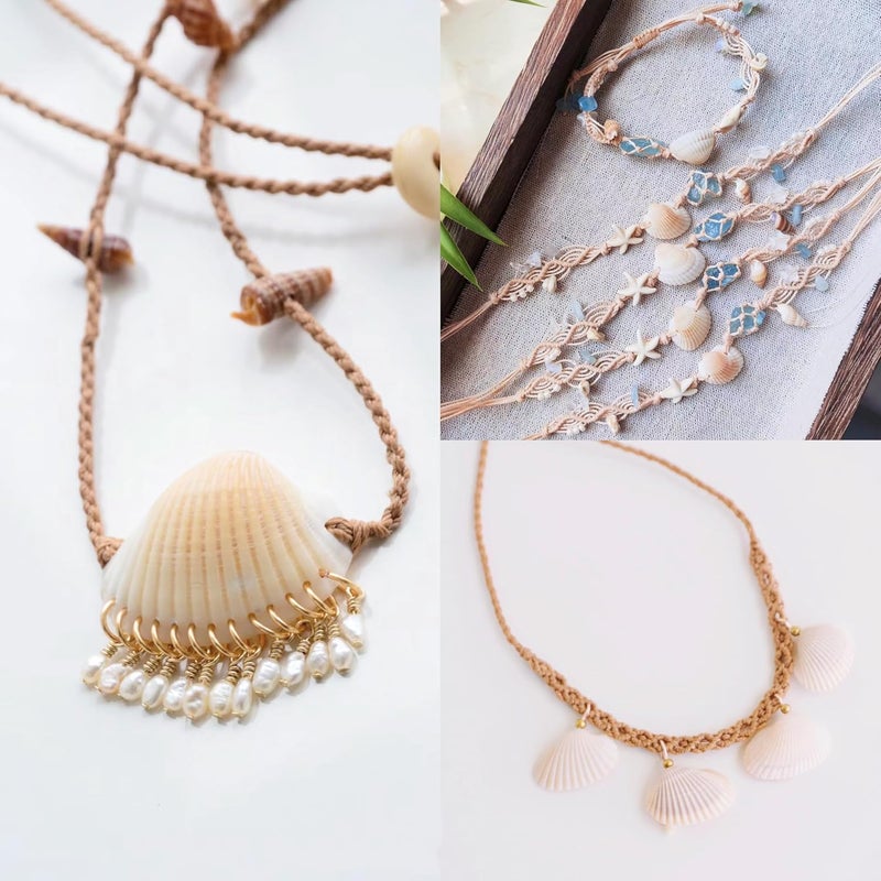 Wanwanzi 140Pcs Tiny Sea Shells - 0.8-1.2 inches Natural Small White Clam Shells for Crafts Bulk for Home Decor, Beach Theme Party, Fish Tank Vase Filler, Bracelet Making - Image 5