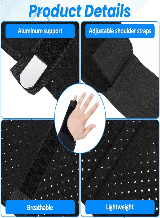 simarro Pinky Finger Splints, Thumb Brace Joint Thumb Splint Trigger Finger Splints Little Brace Wrist Support for Carpal Tunnel Arthritis Tendonitis Left Right Hand Pain Relief Boxer Fracture Broken - Image 3