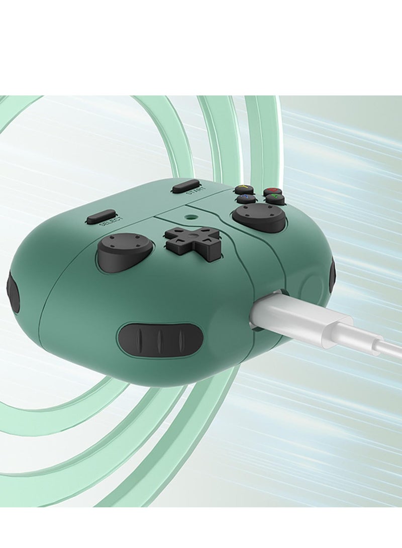 Compatible with Samsung Galaxy Buds 3/3 Pro Case Handheld Game Console Design Case with Keychain Durable Silicone Protective Case Compatible with Galaxy Buds 3 Buds3 Pro (Green) - Image 5