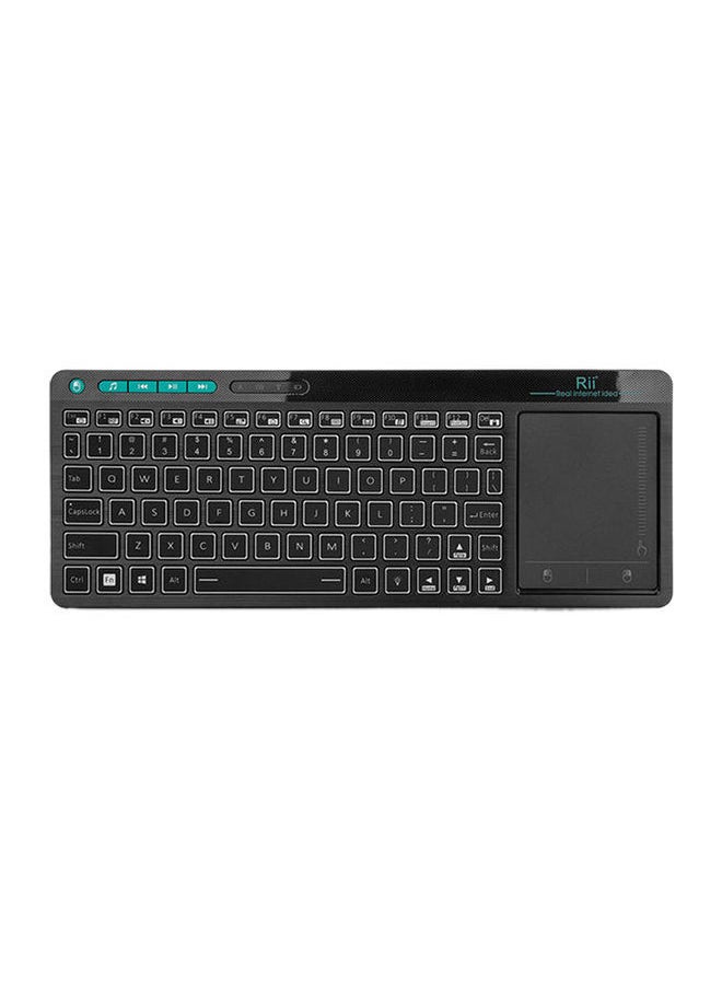 NIBEMINENT Wireless Keyboard With Touchpad Black  - Image 1