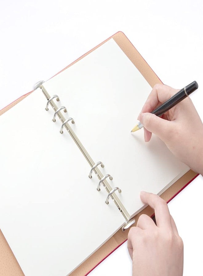 Getvow A5 Blank Paper Refill, Refills for Filofax Planner/Binders/Organizer, 6-Hole Punched, 100 Sheets/200 Pages Filler Paper, 100gsm, White, 5.8'' x 8.2'' - Image 3