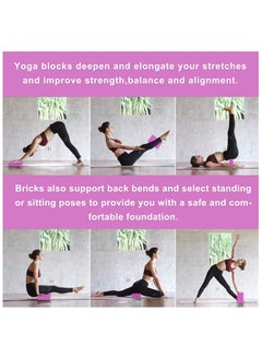 Generic Lightweight Yoga Block Brick EVA Foam for Pilates & Fitness Workout, Pink  - Image 2