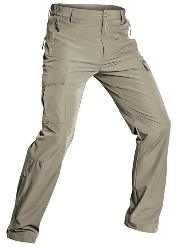 Wespornow MensHikingPants Lightweight Water Resistant Quick Dry Outdoor Pants for Fishing Travel Camping Sage Green 32W x 30L - Image 1