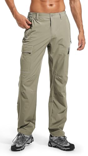 Wespornow MensHikingPants Lightweight Water Resistant Quick Dry Outdoor Pants for Fishing Travel Camping Sage Green 32W x 30L - Image 3