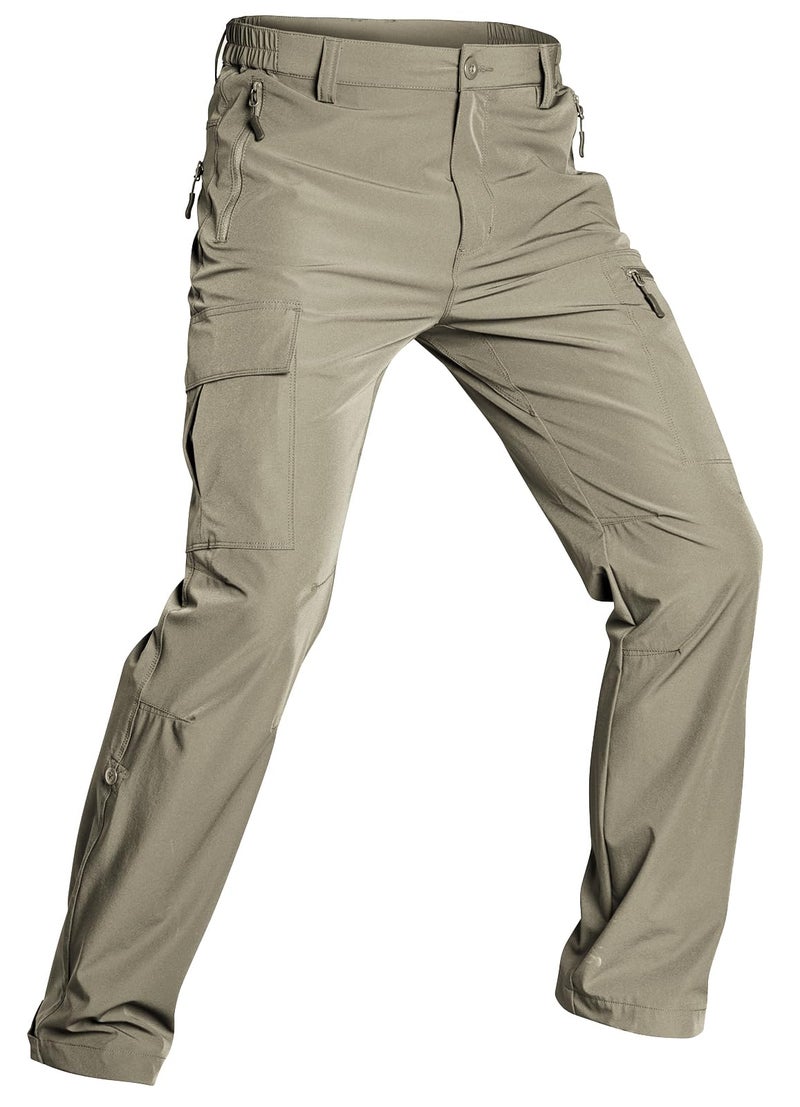 Wespornow MensHikingPants Lightweight Water Resistant Quick Dry Outdoor Pants for Fishing Travel Camping Sage Green 32W x 30L - Image 2