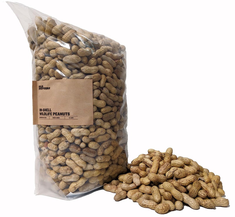 Old Potters Wildlife in-Shell Peanuts for Birds, Squirrels and Wildlife. USA Grown Non-GMO Raw in-Shell Peanuts (in-Shell, 8 lbs) - Image 4