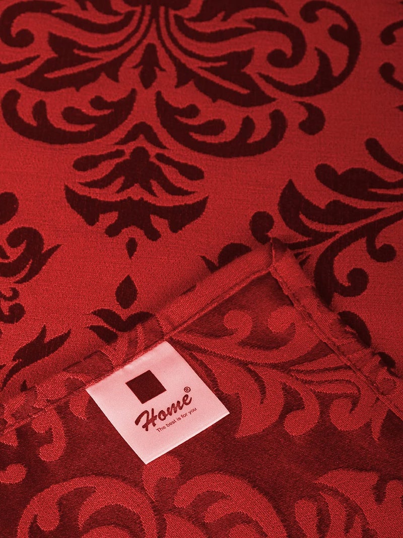 Home - The Best is for You Cotton Table Runner with Woven Damask Design (Red, 13X84 Inch) - Pack of 1 - Image 4