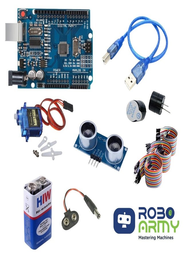 Roboarmy Young Innovator STEM Robotics Kit for Kids Ages 10-15 - 10+ DIY Projects with Ultrasonic Sensors | Build Smart Dustbin, Sonar System, Automatic Door | Arduino Compatible | Video Tutorials | Class 6-9 - Image 2