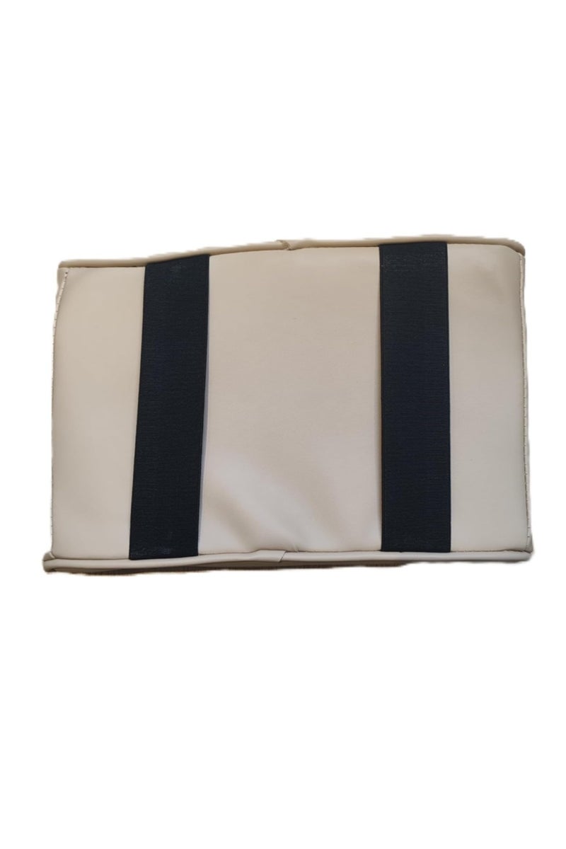 Luxury Quilted Leather Car Armrest Cushion – PU Leather Center Console Pad with Memory Foam, Non-Slip Design, and Universal Fit for Cars, SUVs, and Trucks (Solid Beige) - Image 3