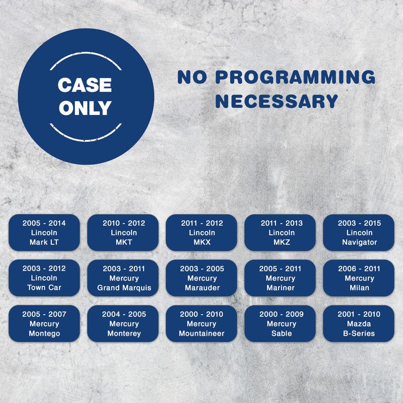 KeylessOption Key Fob Cover Case Replacement for 2000 2001 2002 2003 2004 2005 2006 2007 2008 2009 2010 2011 2012 2013 2014 2015 2016 2017 2018 2019 Ford Lincoln Mercury Remote Shell, 4-Button - Image 4