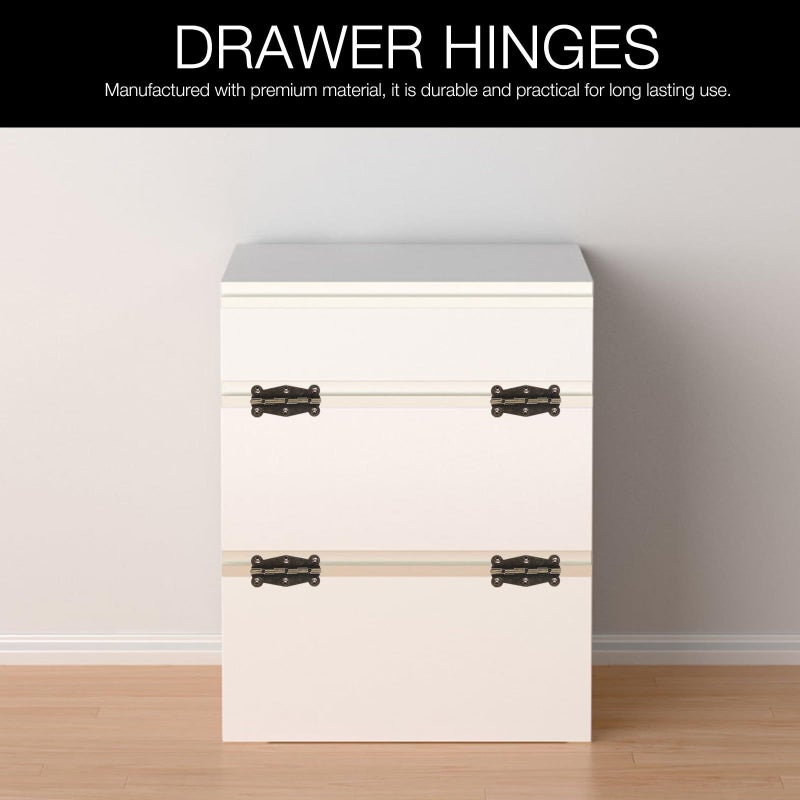 Antique Brass Butterfly Drawer Hinges 30pcs Retro Cabinet Door Butt Hinges Hardware - Image 5