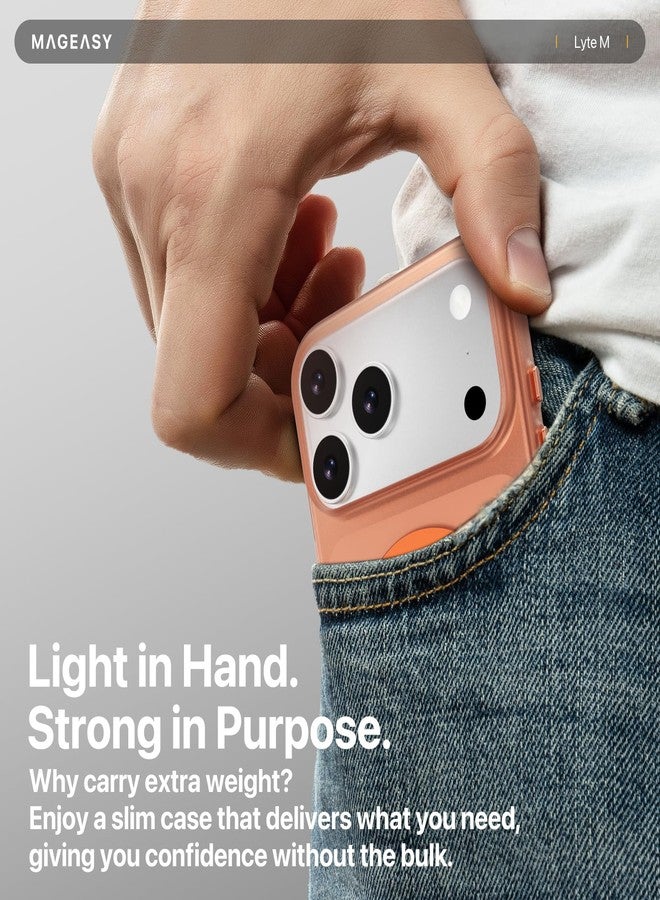 MAGEASY Compatible with iPhone Air 6.5" Thin Case - Super Lightweight, 0.7mm Ultra Thin, Compatible with MagSafe, Anti-Fingerprint - Lyte M (Ash) - Image 4