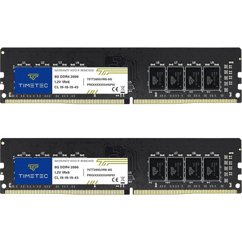 KIT GB DDR4 2666MHz PC4-21300 Unbuffered Non-ECC 1.2V CL19 1Rx8 288-Pin UDIMM Desktop RAM Memory Module Upgrade For Gaming and Productivity Compatible with Intel and AMD Systems Black Heat Spreader - Image 1