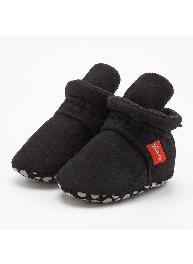 Babelvit Newborn Baby Boy Girl Soft Fleece Booties Stay On Infant Slippers Socks Shoe Non Skid Gripper Toddler First Walkers Winter Ankle Crib Shoes - Image 3