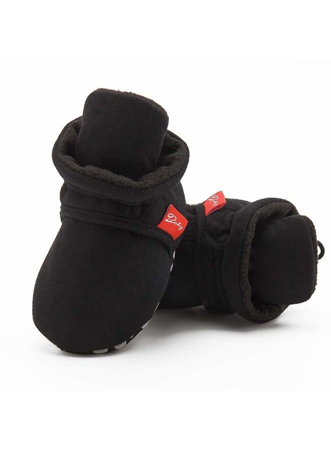 Babelvit Newborn Baby Boy Girl Soft Fleece Booties Stay On Infant Slippers Socks Shoe Non Skid Gripper Toddler First Walkers Winter Ankle Crib Shoes - Image 4