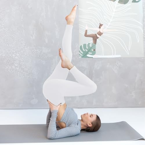 Walifrey Leggings with Pockets for Women, High Waisted Buttery Soft Womens Leggings for Gym Yoga Workout (White SM) - Image 4