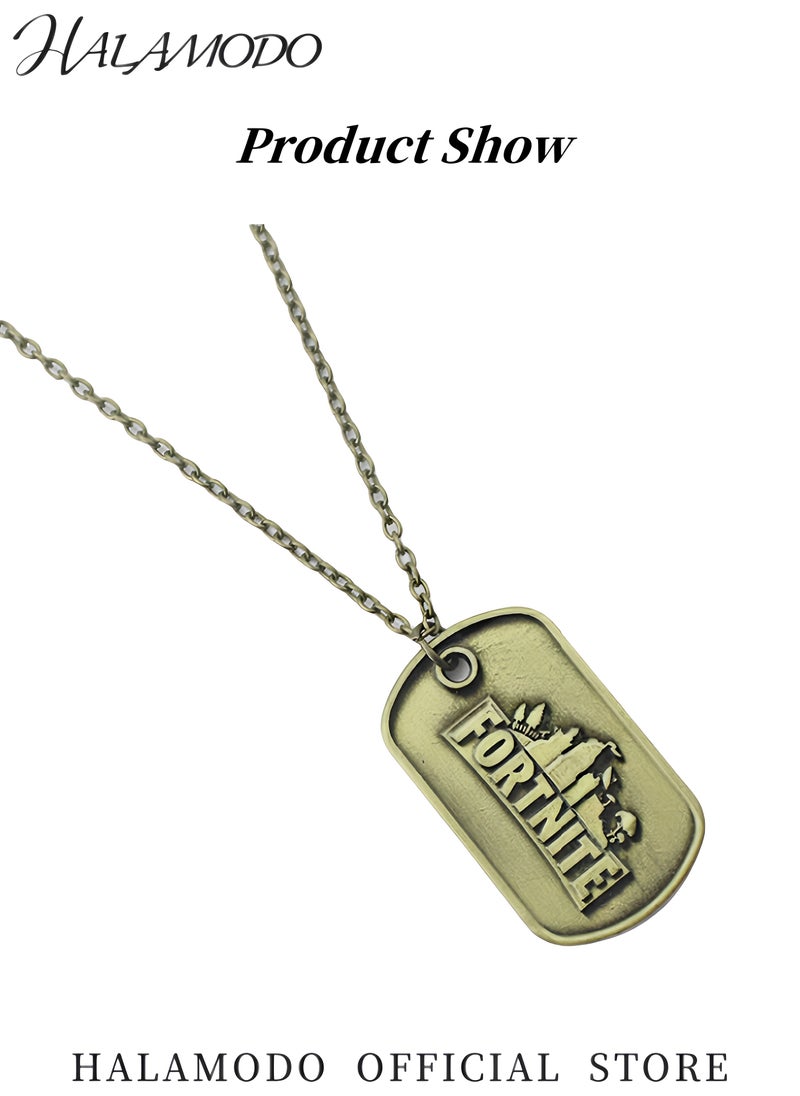 HALAMODO Men's Vintage Necklace Stainless Steel Tag Necklace Heavy Duty Sweater Chain Wear Resistant Necklace Simple Clothing Accessories Gifts for Father & Boyfriend  - Image 2