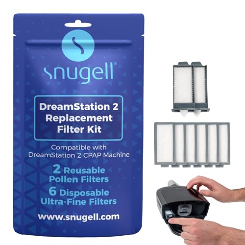 Snugell Dreamstation 2 CPAP Filter Kit Universal Replacement Filters Compatible with Respironics CPAP Machines for Optimal Air Quality 8Pack 2 Reusable 6 Disposable - Image 2