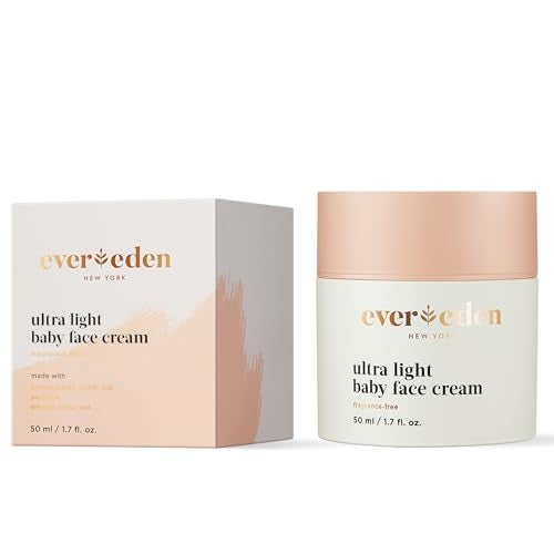 Evereden Ultra Light Baby Face Cream 17 oz Clean Baby Care Nontoxic and Fragrance Free Moisturizer Clean Ingredients