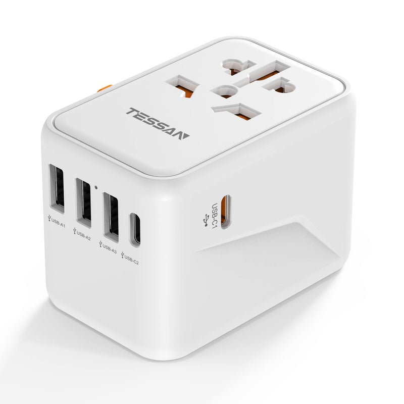 TESSAN 45W Universal Travel Adapter Worldwide with PD USB C Fast Charging - Image 1