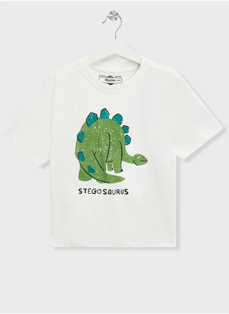 ريبلز مع نمشي Boys Drop Shoulder T-shirt