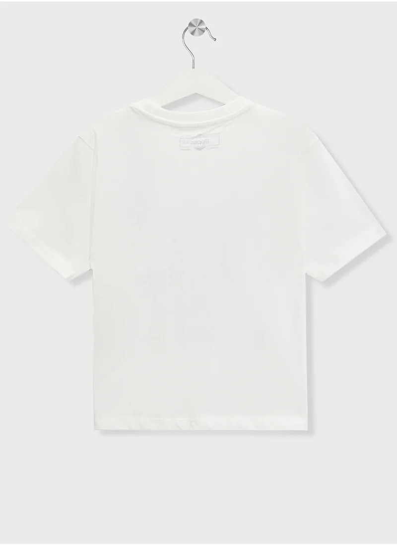 ريبلز مع نمشي Boys Drop Shoulder T-shirt