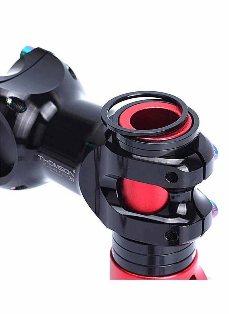Generic - 8 PCS Bicycle Headset Spacer Bike Handlebar Stem Spacers Threadless Aluminum Alloy Set Fit 1 1/8-Inch For MTB BMX Mountain Road Bikes Cycling 2/3/5/10MM (Black) - Image 1