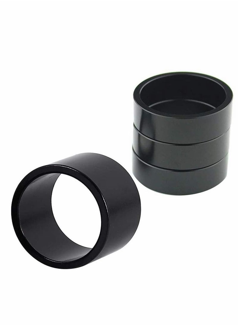 Generic - 8 PCS Bicycle Headset Spacer Bike Handlebar Stem Spacers Threadless Aluminum Alloy Set Fit 1 1/8-Inch For MTB BMX Mountain Road Bikes Cycling 2/3/5/10MM (Black) - Image 1