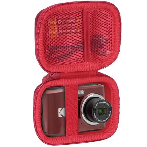 Lebakort Storage Case Compatible with KODAK PIXPRO Friendly Zoom FZ45 FZ55 16MP Digital Camera (Red Case) - Image 2