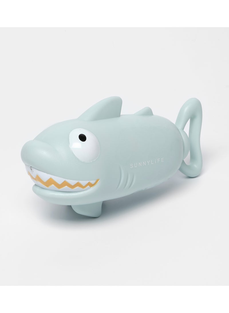 SUNNY LIFE Shark Water Squirter – Kids Squeeze & Spray Pool Toy in Pastel Blue – Fun Summer Water Blaster – Easy Grip for Little Hands – Bath, Beach, & Pool Water Play - Image 1