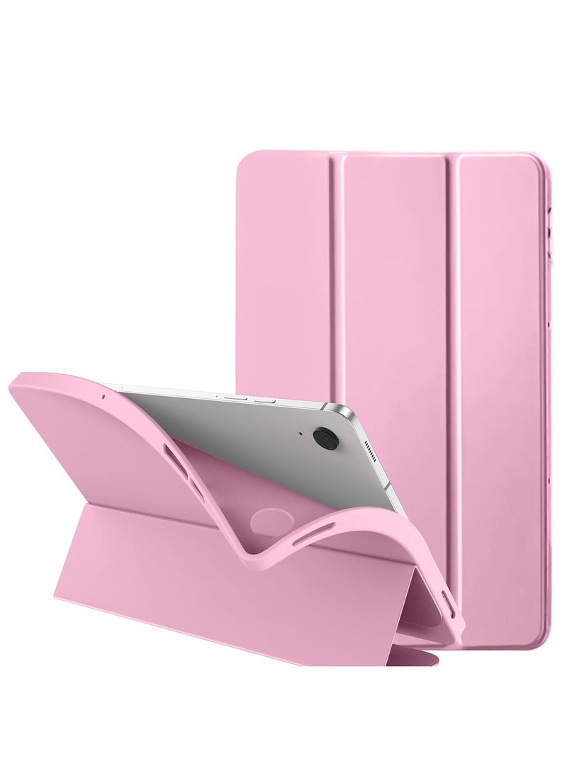 Techie Smart Folio Flip Trifold Case with Pencil Holder and Auto Wake/Sleep Function Cover for Samsung Galaxy Tab A9 Plus 11 Inch 2023 - Pink - Image 1