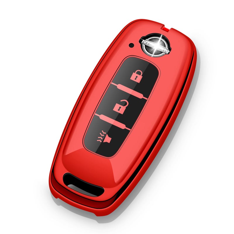ZSPDACC for Nissan Key Fob Cover 3 Buttons Car Key Case Sentra Kicks Pathfinder Rogue Ariya 2026 2025 2024 2023 Accessories