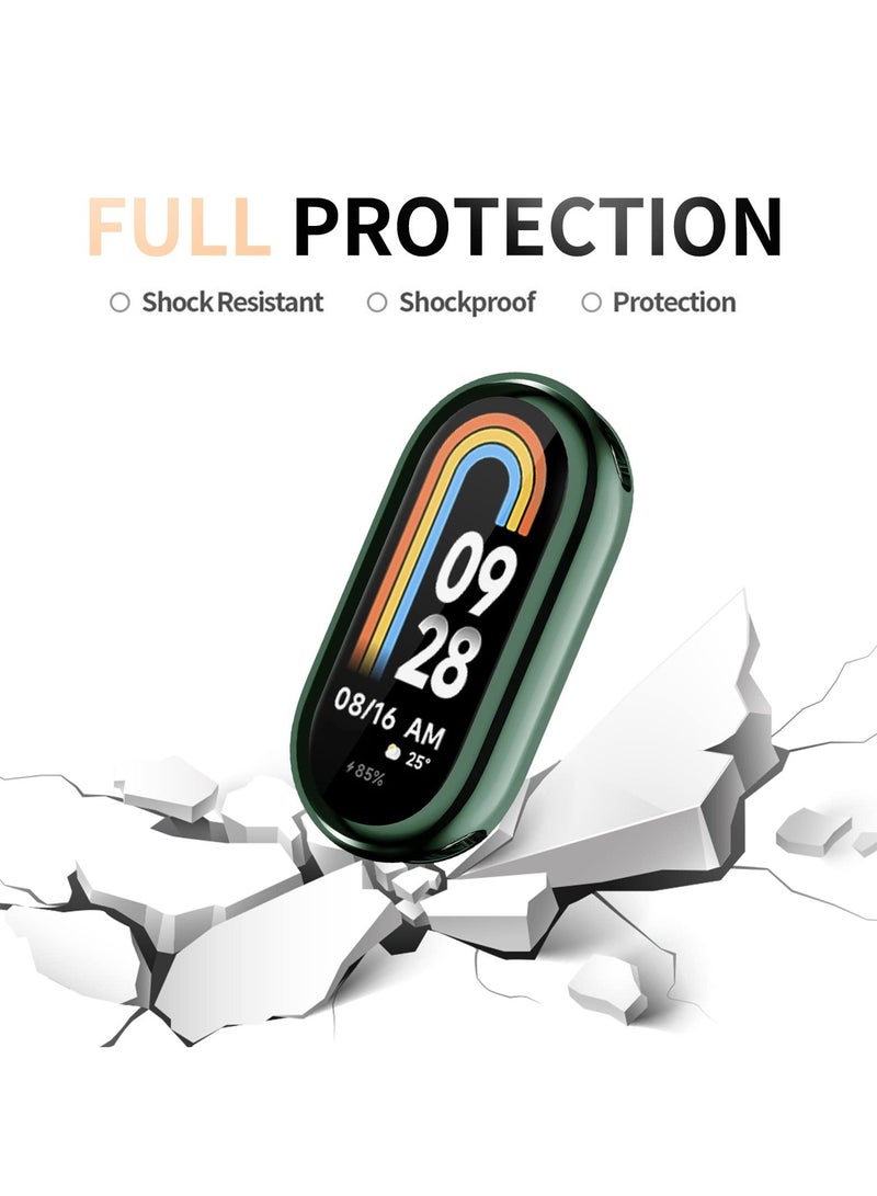 6 Pcs Screen Protector for Xiaomi Mi Band 8, 3D Full Coverage Case Curved Soft Edge Film Soft TPU Scratch Proof Bumper Frame Compatible with Mi Band 8  - Image 4