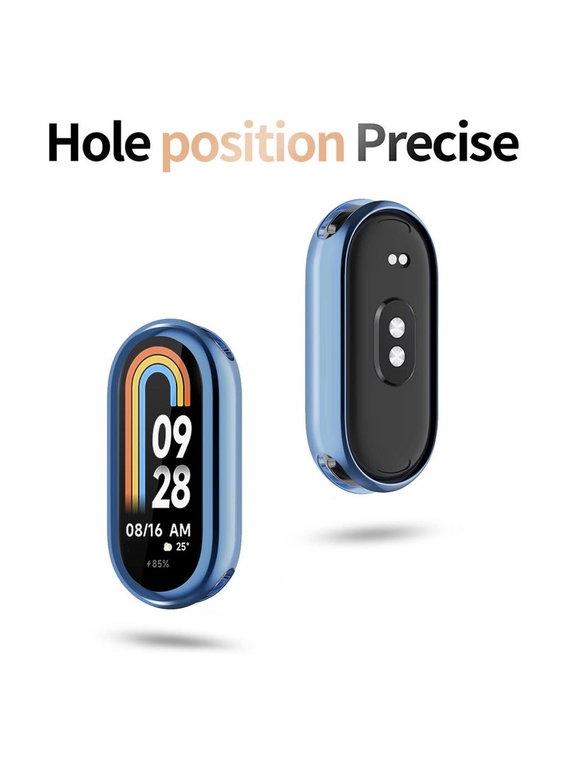 6 Pcs Screen Protector for Xiaomi Mi Band 8, 3D Full Coverage Case Curved Soft Edge Film Soft TPU Scratch Proof Bumper Frame Compatible with Mi Band 8  - Image 5