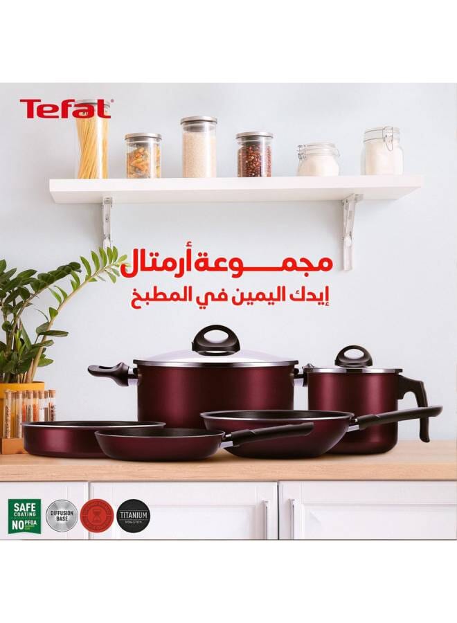 Tefal Armatal Round Oven Tray, Size 28 cm, Dark Red - 220714028 Red - Image 5
