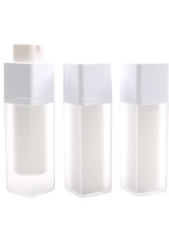 KASTWAVE Airless Lotion Bottle, Mini Scrub Lotion Dispensing Bottle Refillable with Rotary Pump Head, 30ml Cosmetic Small Jar for Shampoo Face Cream Foundation Liquid Storage 3 Pcs  - Image 1