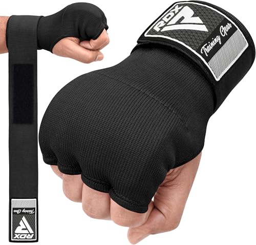 RDX Training Boxing Inner Gloves Hand Wraps MMA Fist Protector Bandages MittsBlackLarge - Image 1