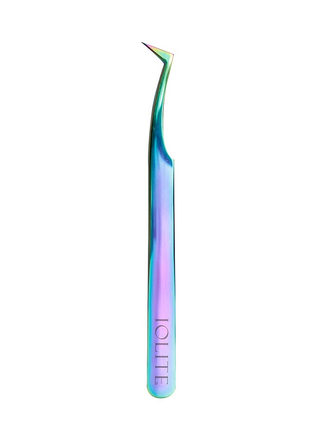 IOLITE Tool Stainless Steel Plasma Coating 12Cm Axe Tips Eyelash Volume Tweezers Purple - Image 3