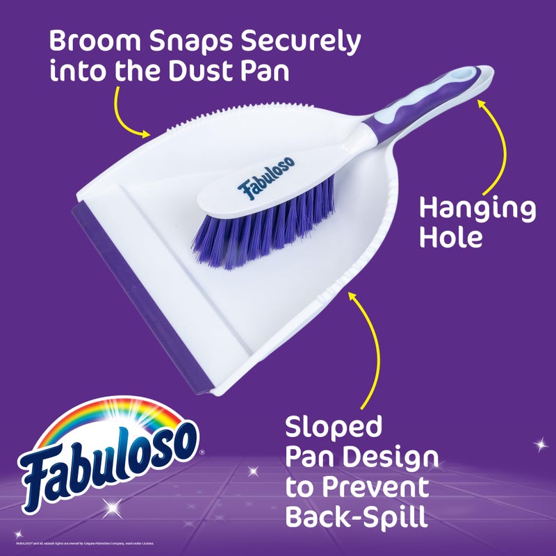 Fabuloso Brush and Dustpan Set â€“ Compact Dust Pan and Brush Set with Snap-Together Storage and Hanging Hole - Image 3