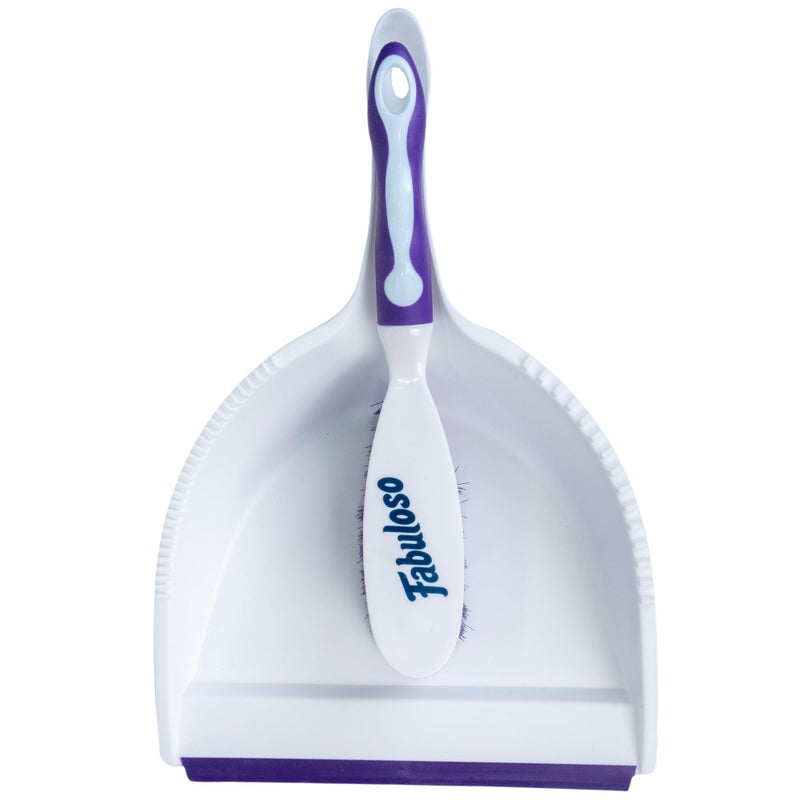 Fabuloso Brush and Dustpan Set â€“ Compact Dust Pan and Brush Set with Snap-Together Storage and Hanging Hole - Image 1