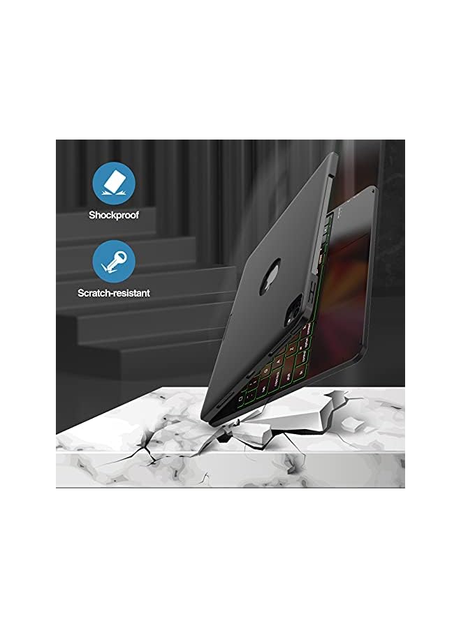 Procases Keyboard Case With Trackpad For Ipad Pro 12.9 2021 2020 2018, Touchpad Keyboard Case With 360 Degree Rotation 7 Color Backlit Pencil Holder For 5Th 4Th 3Rd Gen 12.9 Inch Ipad –Black - Image 5