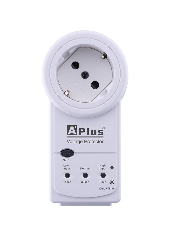 APLUS A Plus Home Appliance Protector 10A Voltage Protector Prevents Damage to Electrica l and Electronic Equipment360 degree plug rotation - Image 1