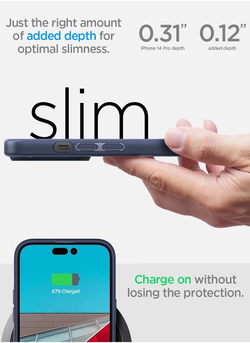 Spigen Ultra Hybrid iPhone 14 Pro Case Cover - Navy Blue  - Image 3