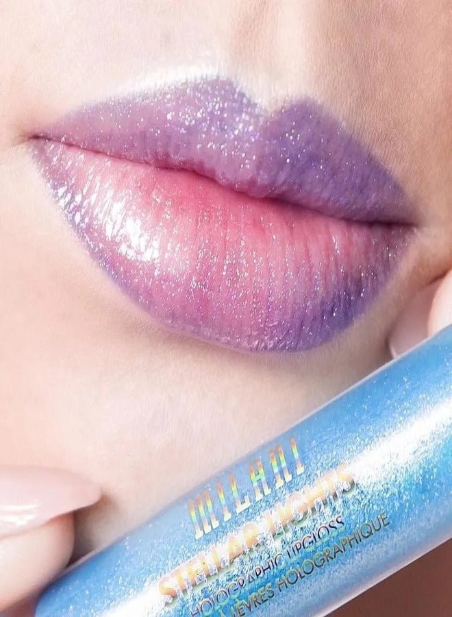 Milani Stellar Lights Holographic Lip Gloss #02 Iridescent Blue – High-Shine, Multi-Dimensional Finish | Lightweight, Non-Sticky Formula | 6ml - Image 2