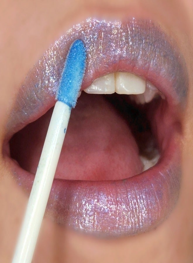 Milani Stellar Lights Holographic Lip Gloss #02 Iridescent Blue – High-Shine, Multi-Dimensional Finish | Lightweight, Non-Sticky Formula | 6ml - Image 3